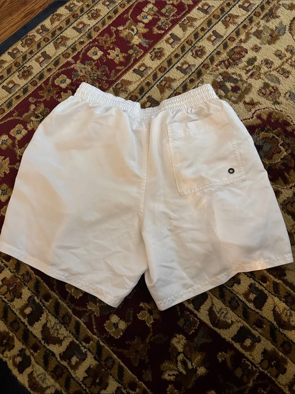 Mens White Nike Swim Trunks M